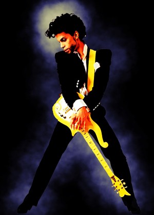 Prince and yellow guitar